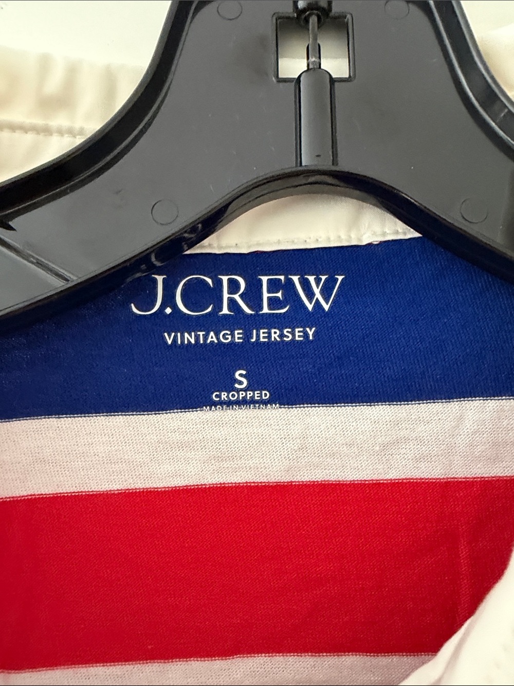 J. Crew Red, White & Blue Striped Long-Sleeve Polo with Lace Collar - Picture 2 of 6